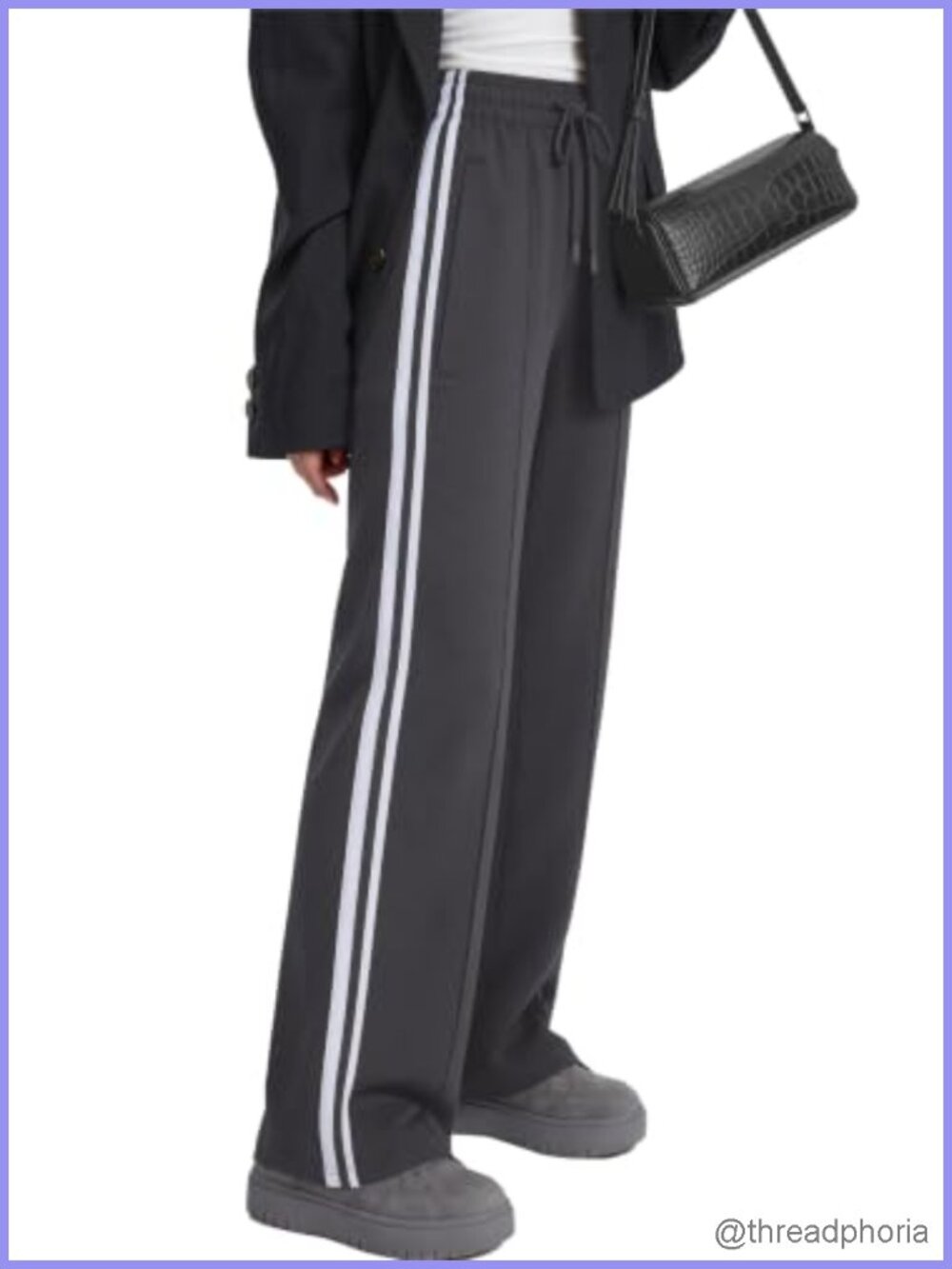 Wide Leg Track Pants with Zipper Pockets Athletic Joggers 28-34 inch
